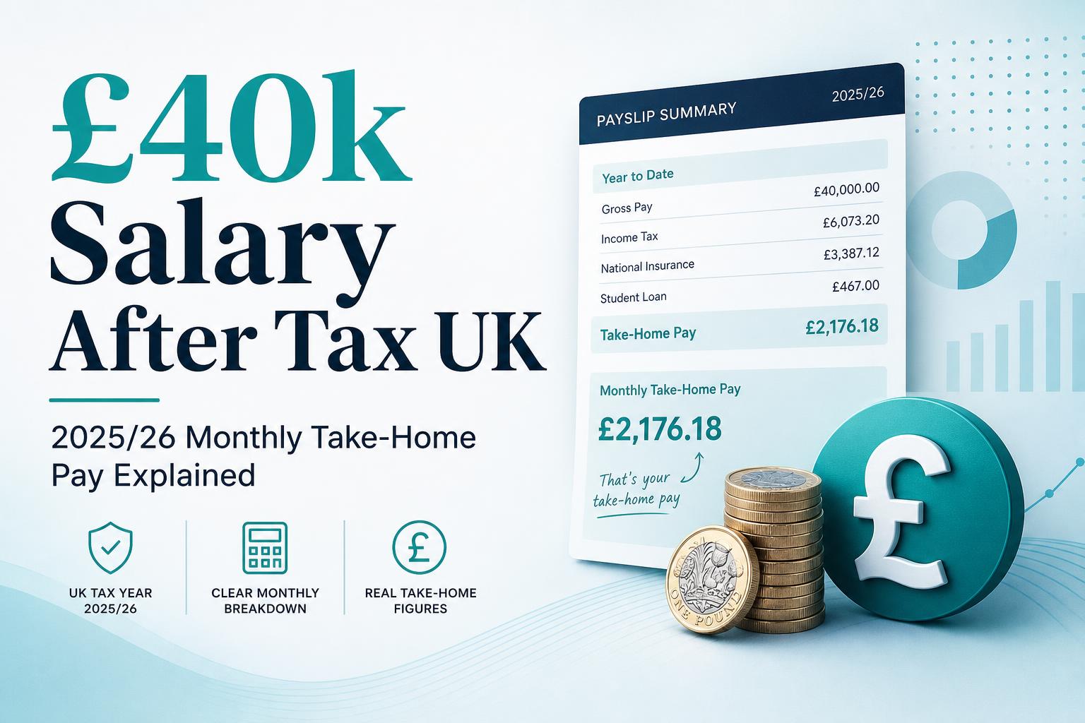 £40k salary after tax UK 2025/26 monthly take-home pay guide